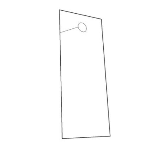 Kinter 150252-ACE Flexible Hanging Label Holder 0.001" H X 1.25" W X 3.25" L Clear Plastic Clear