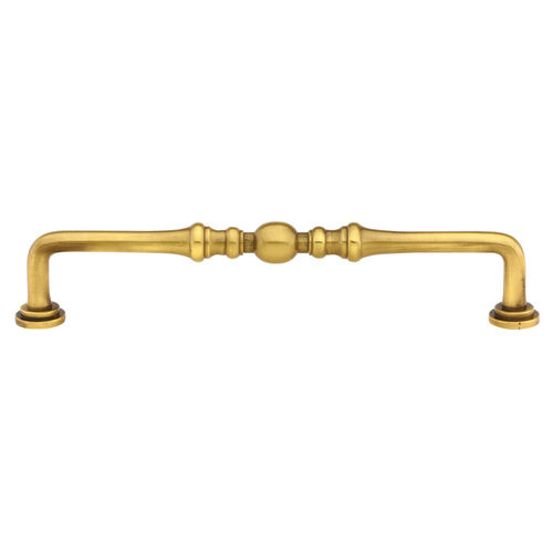 Spindle Cabinet Pull 4" Center To Center French Antique Brass Finish