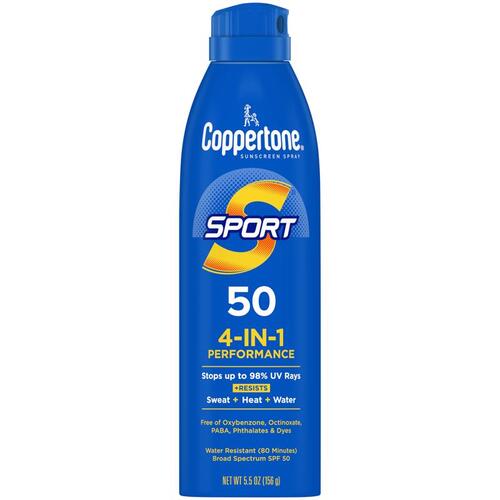 Coppertone 48208 Sunscreen Spray Sport 5.5 oz