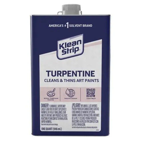 Gum Spirit Thinner, Liquid, Pine, Clear, 1 qt