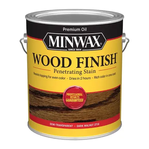 Wood Finish Wood Stain, Dark Walnut, Liquid, 1 gal, Can