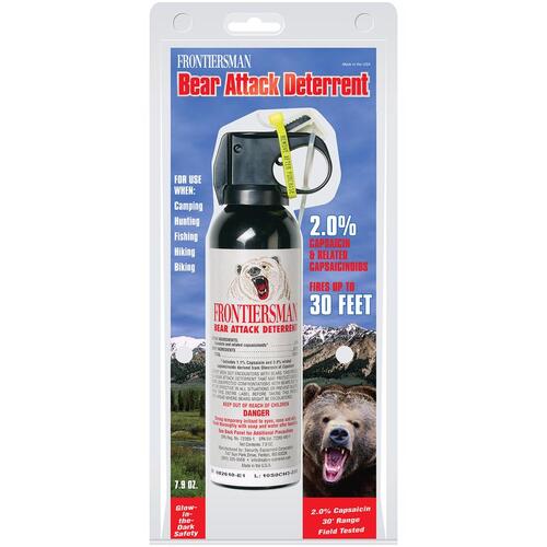 Frontiersman FBAD-07 Bear Spray Clear Aluminum/Plastic Clear