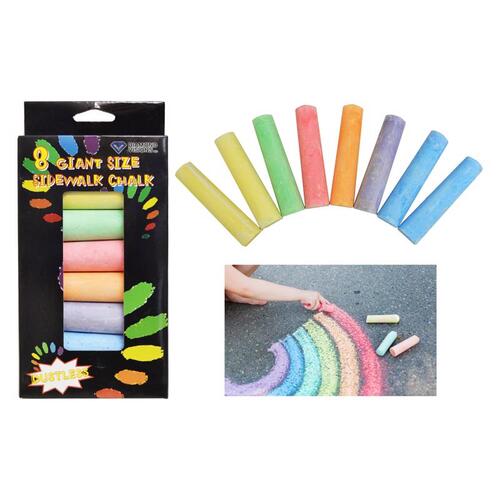 Sidewalk Chalk Giant Size Dustless Nontoxic Assorted Color Assorted Color - pack of 24