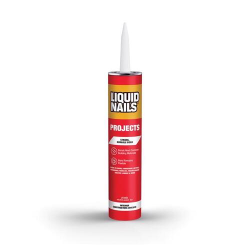 Project Construction Adhesive, Off-White, 10 oz Cartridge - pack of 12