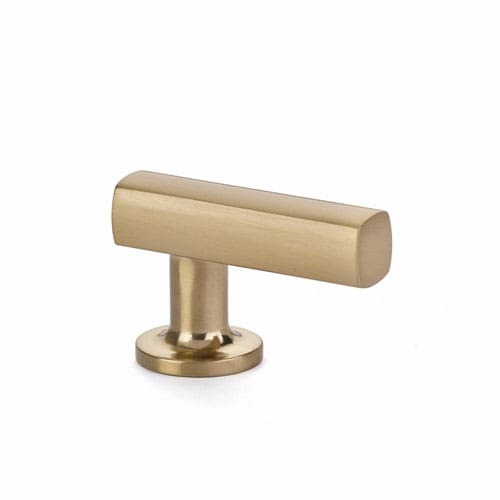 1-1/8" x 1-7/8" Freestone Finger Pull Satin Brass Finish