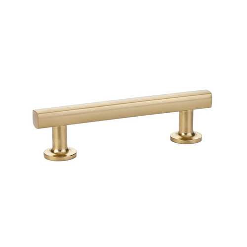 4" Freestone Pull Satin Brass Finish