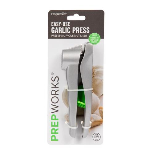 Progressive GIGP-90 Garlic Press Prepworks 2" W X 6-1/8" L Silver Aluminum Silver