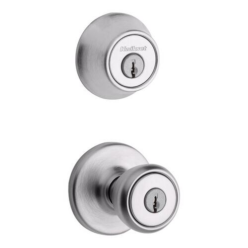 Entry Lock and Single Cylinder Deadbolt Tylo Satin Chrome 1-3/4" Satin Chrome