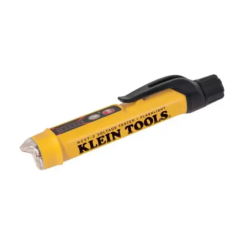 Klein Tools NCVT-3P Dual Range Non-Contact Voltage Tester with Flashlight, 12 to 1000V AC Yellow