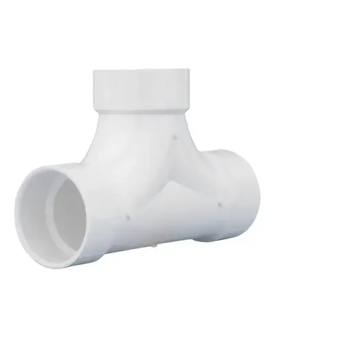 3 In. Schedule 40 DWV 2-Way PVC Cleanout Tee