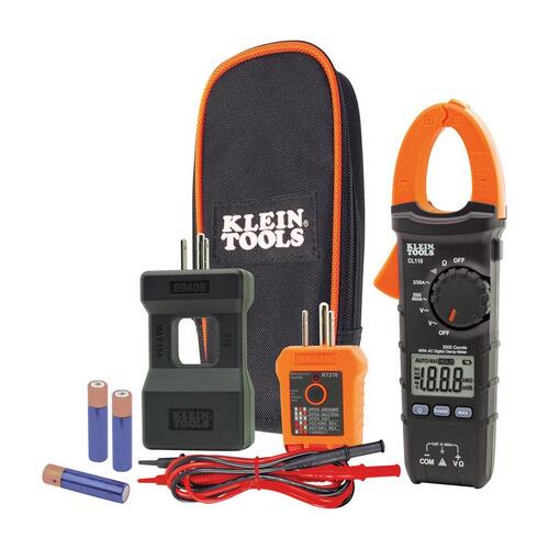 Klein Tools CL120KIT Maintenance and Test Kit LCD Black/Orange