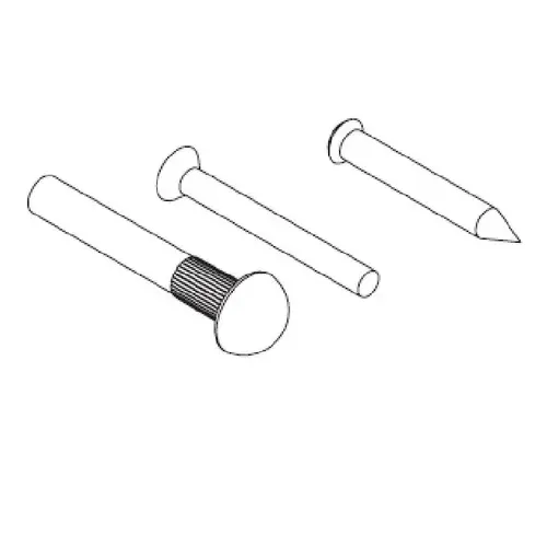 Handleset Sex Nut Set & Wood Screw, Satin Brass Blackened