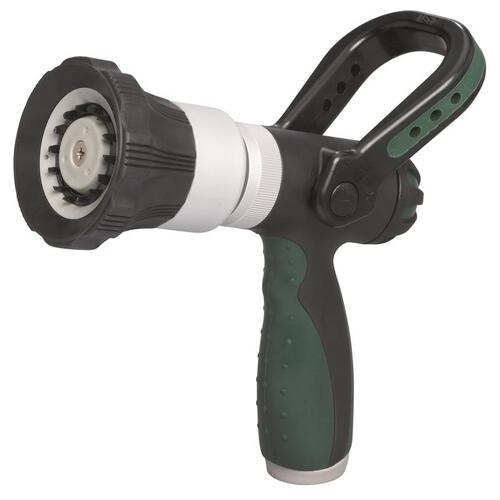 Fire Hose Nozzle XL-Stream 2 Pattern Adjustable Plastic Black/White