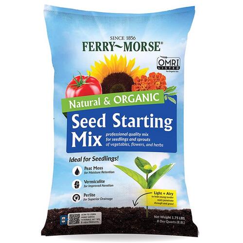Seed Starting Mix Organic Flower and Vegetable 8 qt - pack of 12