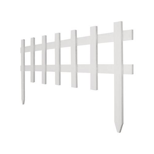 White Deluxe Cape Cod Picket Fence, 18-In. x 3-Ft.