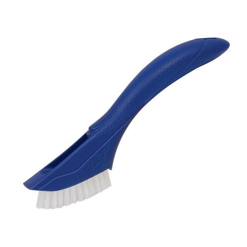 QEP 20842 Multi-Purpose Grout and Tile Cleaning Brush with Stiff Angled Bristles
