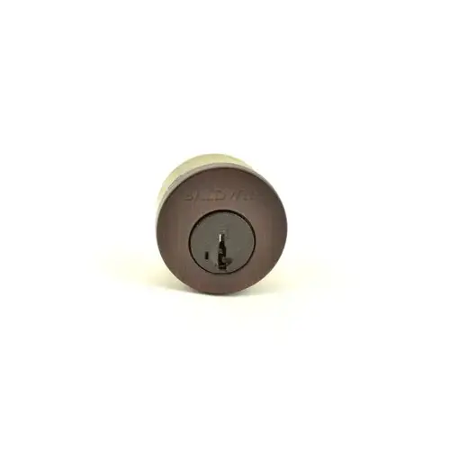 Single Cylinder Deadbolt Cylinder Kwikset Smartkey with Housing and 4 Keys Venetian Bronze Finish