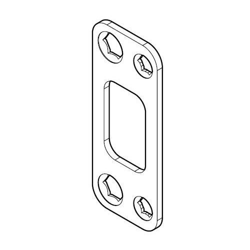 Round Corner Strike for Deadbolt Lifetime Brass Finish