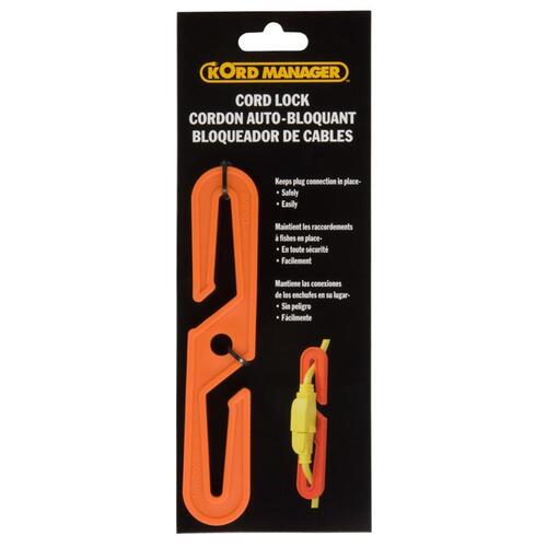 Cord Lock Kord Manager 1 ft. L Plastic Orange