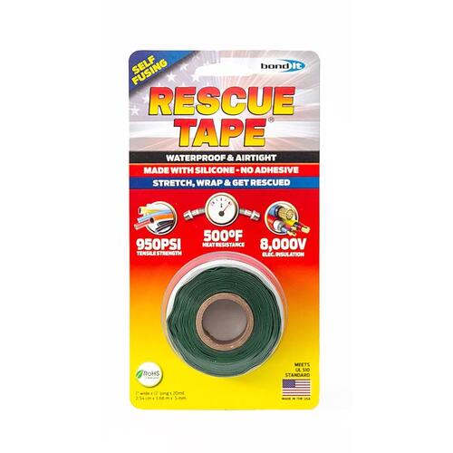 8533572 Pipe Repair Tape, 12 ft L, 1 in W, Green