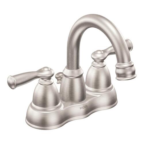 Banbury Series Bathroom Faucet, 1.2 gpm, 2-Faucet Handle, Metal, Brushed Nickel, Lever Handle