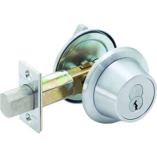 8T Series 2-3/4" Backset 7 Pin Classroom Deadbolt Standard Strike Less Core Satin Chrome Finish