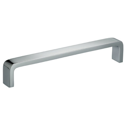 5-3/4" Center to Center Square Cabinet Pull Bright Chrome Finish