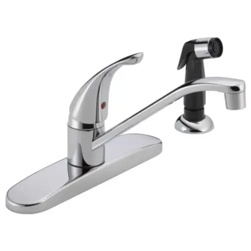 Kitchen Faucet One Handle Chrome Side Sprayer Included Chrome