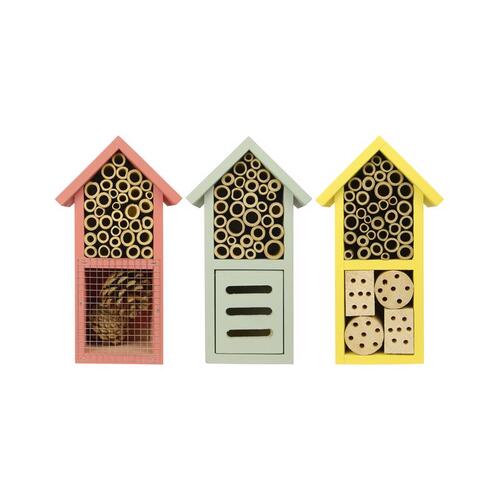Insect House Better Gardens 9" H X 3.5" W X 5" L Wood Assorted - pack of 6