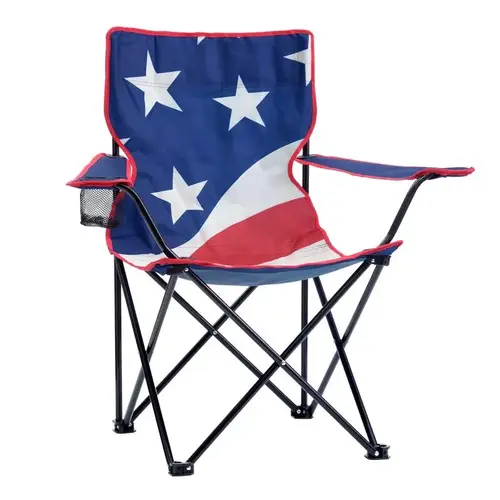 Folding Quad Chair Red/White/Blue USA Classic