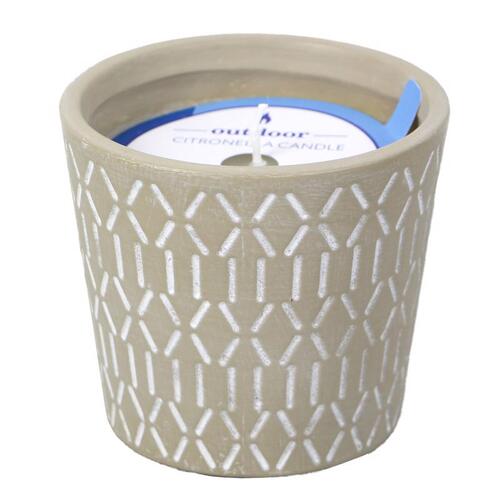 Citronella Candle Assorted Ceramic 4" H Zander Dash Assorted