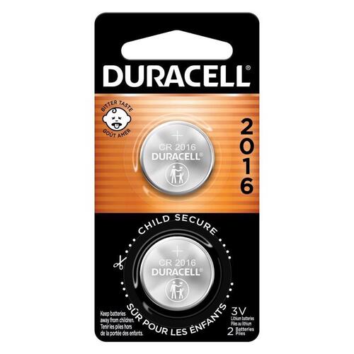 DURACELL DL2016B2PK08 Medical Battery Lithium Coin 2016 3 V 0.09 mAh
