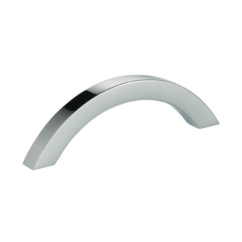 3-3/8" Center to Center Square Arched Cabinet Pull Bright Chrome Finish