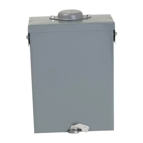 Homeline Load Center, 100 A, 6 -Space, 12 -Circuit, Main Lug, NEMA 3R Enclosure, Gray