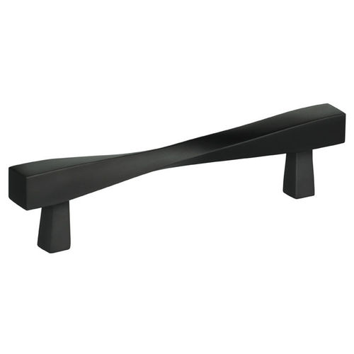 4-5/8" Center to Center Modern Twisted Cabinet Pull Oil Rubbed Bronze Finish