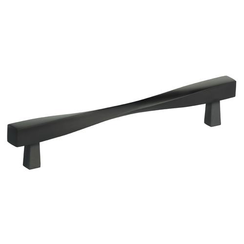 6-5/8" Center to Center Modern Twisted Cabinet Pull Oil Rubbed Bronze Finish