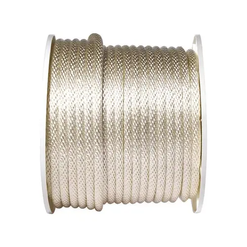 Rope 1/2" D X 300 ft. L White Solid Braided Nylon White