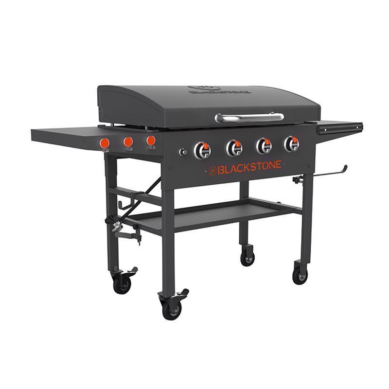 Blackstone 2151 1899 Outdoor Griddle, 60,000 Btu, Liquid Propane, 4-Burner, 720 sq-in Primary Cooking Surface, Gray