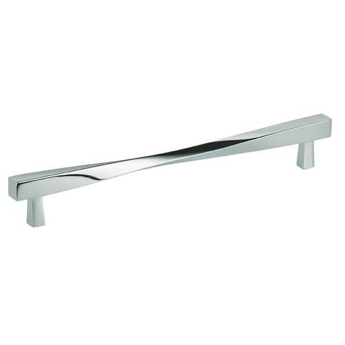 8-5/8" Center to Center Modern Twisted Cabinet Pull Bright Chrome Finish