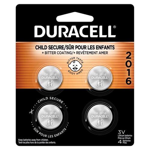 DURACELL DL2016B4PK-XCP6 Button Cell Battery Lithium DL2016/CR2016 3 V - pack of 6