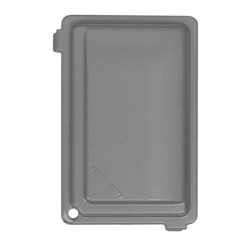 Weatherproof Cover Rectangle Die-Cast Metal 1 gang Gray