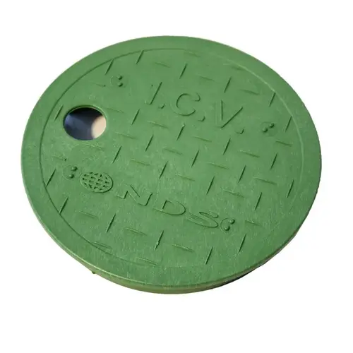 Valve Box Cover 6" W X 0.7" H Round Green Green