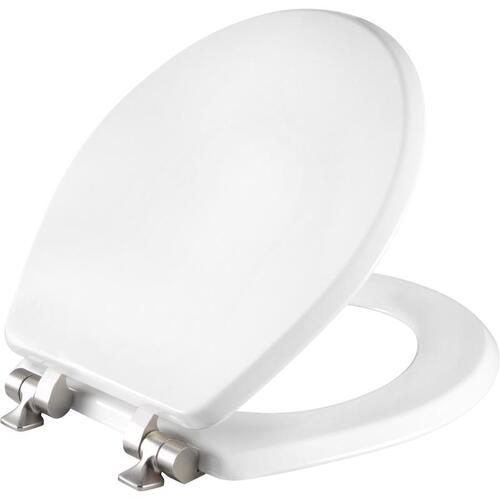 Mayfair by Bemis 26NISL-000 Toilet Seat Slow Close Round White Molded Wood Gloss
