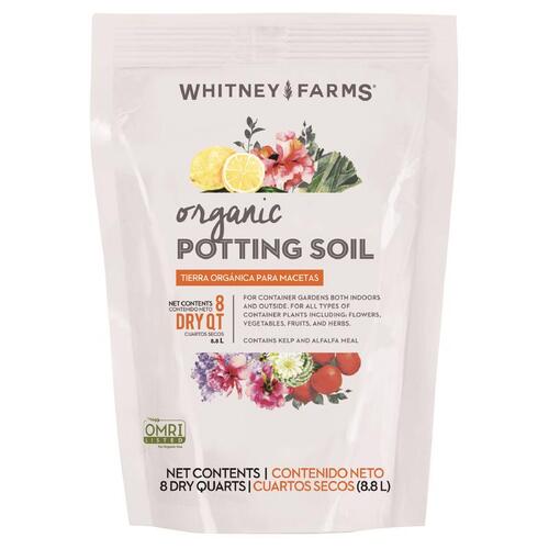 Whitney Farms 10101-71601-XCP6 Potting Soil Organic Fruit and Vegetable 8 qt - pack of 6