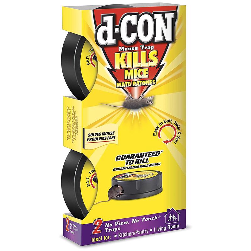 D-CON 1920082043 No-View No-Touch Mouse Traps, 2-Pk. Pair