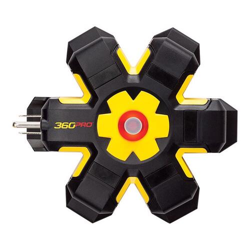 Power Hub 5 outlets Surge Protection Black/Yellow