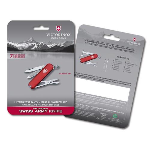 Multi-Function Knife Classic SD Red 420 HC Stainless Steel 2.25"