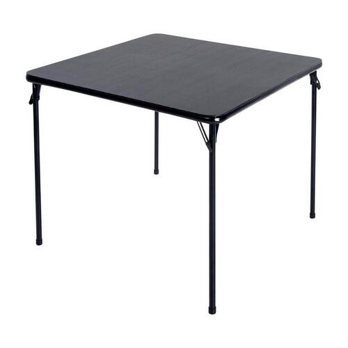 Folding Table 34" W X 34" L Square Black - pack of 2