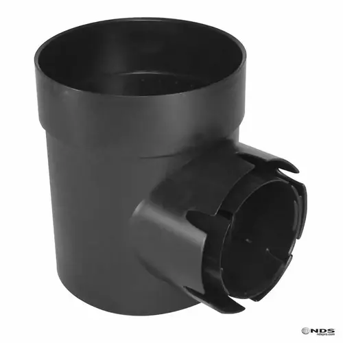 Spee-d 6" Black Round Catch Basin Drain, 1 Outlet