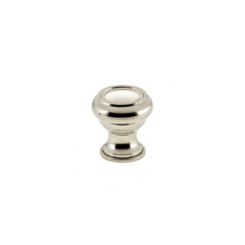 1" Traditional Cabinet Knob Bright Nickel Finish